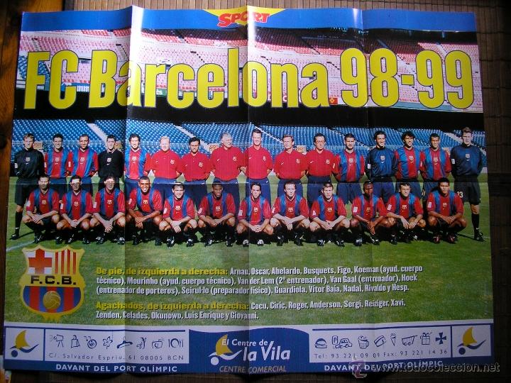 Collection pennants: POSTER FC BARCELONA BAR&Ccedil;A 1998 99