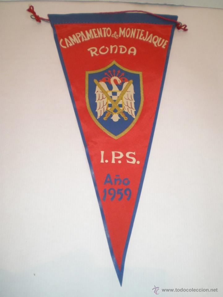 Bandierine di collezione: BANDERIN CAMPAMENTO DE MONTEJAQUE RONDA A&Ntilde;O 1959