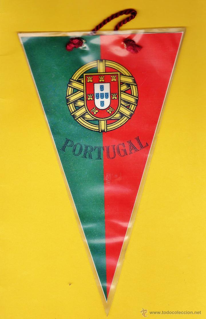 Collection pennants: banderin - portugal - reverso ntra. sra. de fatima / ver foto - plastico - a&ntilde;os 60
