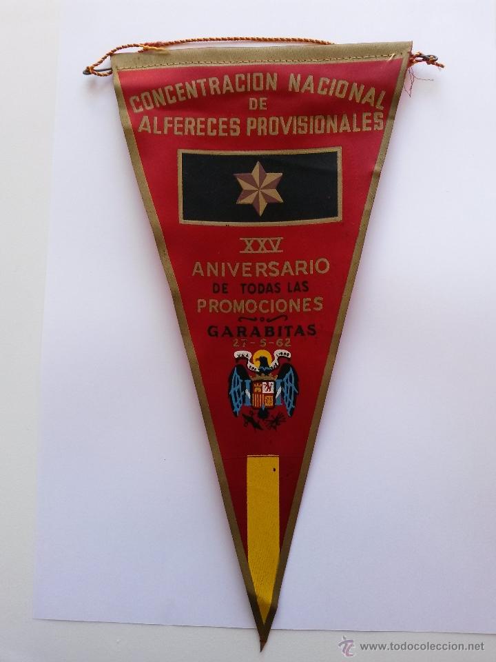 Collection pennants: Banderin de 1962 concentracion nacional de alfereces con el aguila y tal de 28 cms