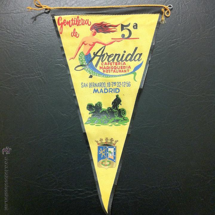 Sammlung von Wimpeln: BANDER&Iacute;N GENTILEZA DE 5&ordf; AVENIDA - CAFETER&Iacute;A, MARISQUER&Iacute;A, RESTAURANTE - MARGI.