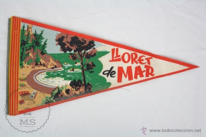 Sammlung von Wimpeln: Bander&iacute;n de Tela, A&ntilde;os 60-70 - Lloret de Mar - Medidas 28 x 13,5 Cm