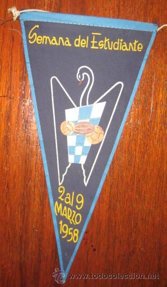 Sammlung von Wimpeln: SEMANA DEL ESTUDIANTE. SEU. 1958.. ENVIO INCLUIDO.