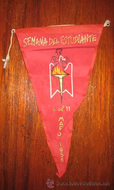 Sammlung von Wimpeln: SEMANA DEL ESTUDIANTE. SEU. 1956. MADRID. ENVIO INCLUIDO.