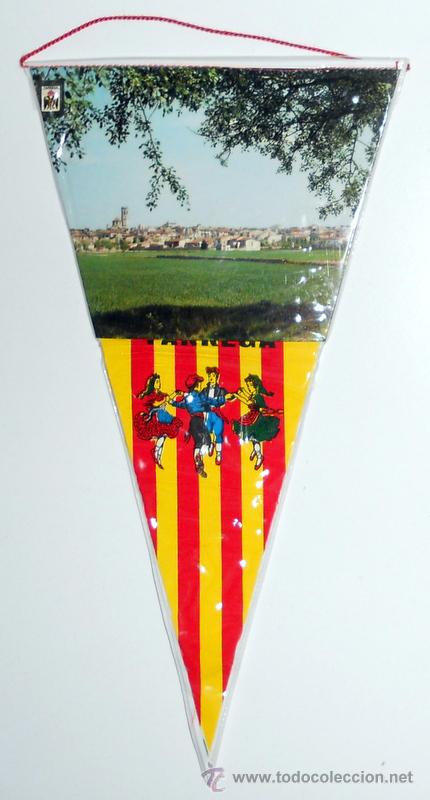 Sammlung von Wimpeln: BANDERIN ANTIGUO PLASTIFICADO. TARREGA. LERIDA. LLEIDA. CATALU&Ntilde;A TURISMO VINTAGE.