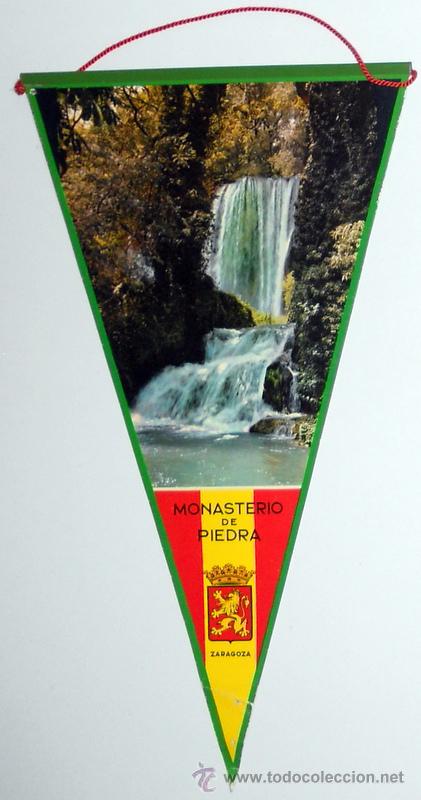 Sammlung von Wimpeln: BANDERIN ANTIGUO. MONASTERIO DE PIEDRA. ZARAGOZA. TURISMO VINTAGE.