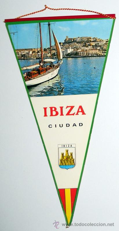 Sammlung von Wimpeln: BANDERIN ANTIGUO. IBIZA CIUDAD. BALEARES. TURISMO VINTAGE.