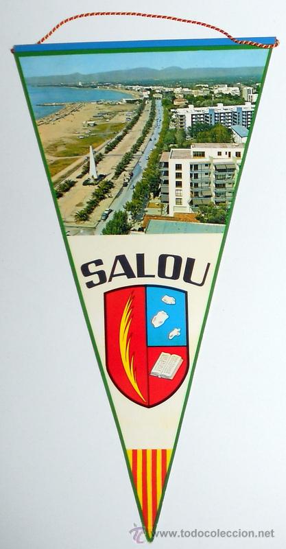 Sammlung von Wimpeln: BANDERIN ANTIGUO. SALOU. COSTA DORADA. PLAYA. TURISMO VINTAGE.