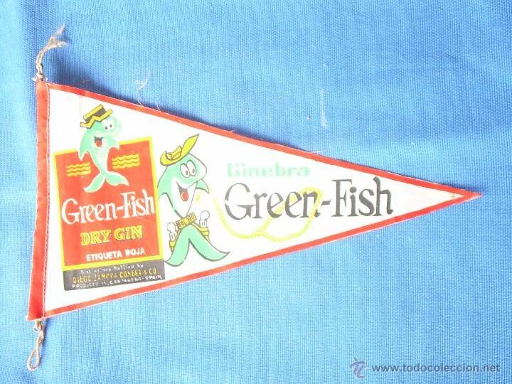 Sammlung von Wimpeln: BANDERIN PUBLICIDAD GINEBRA GREEN FISH ETIQUETA ROJA