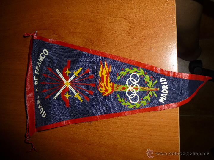 Galhardetes de cole&ccedil;&atilde;o: bonito banderin de la guardia de franco, madrid. 25 cm.