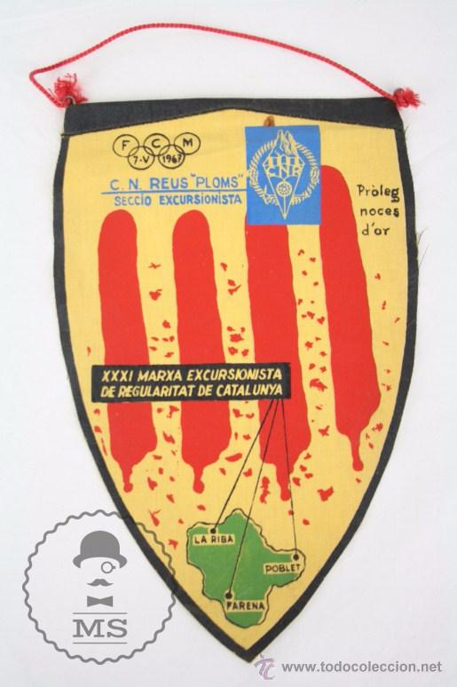 Collection pennants: Bander&iacute;n de Tela, A&ntilde;o 1967 - XXXI Marxa Excursionista Regularitat Catalunya - CN Reus Ploms