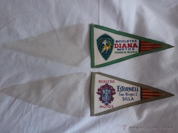 Fanions de collection: LOTE 2 BANDERINES BICIS/MOTOS DIANA/ESTORNELL