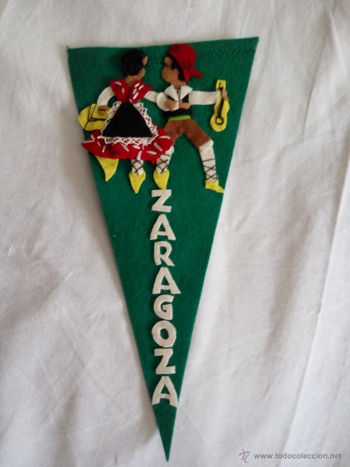 Fanions de collection: BANDERIN DE FIELTRO. ZARAGOZA. ARTESAN&Iacute;A A&Ntilde;OS 60.