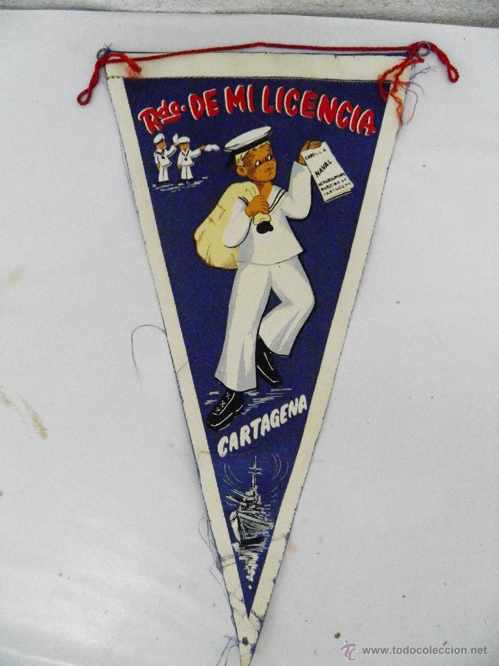 Fanions de collection: BANDER&Iacute;N RECUERDO DE MI LICIENCIA NAVAL,CARTAGENA