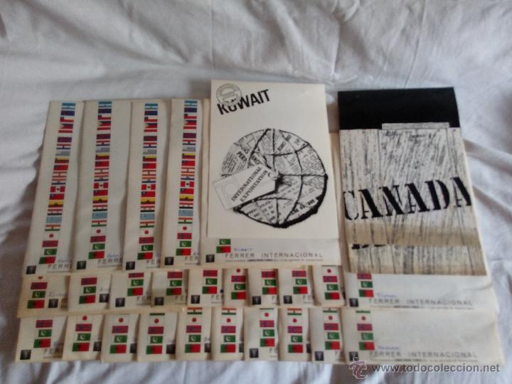 Sammlung von Wimpeln: LOTE 27 BANDERINES PUBLICITARIOS DE PA&Iacute;SES POR LABORATORIOS FERRER, S.L. A&Ntilde;OS 67-69