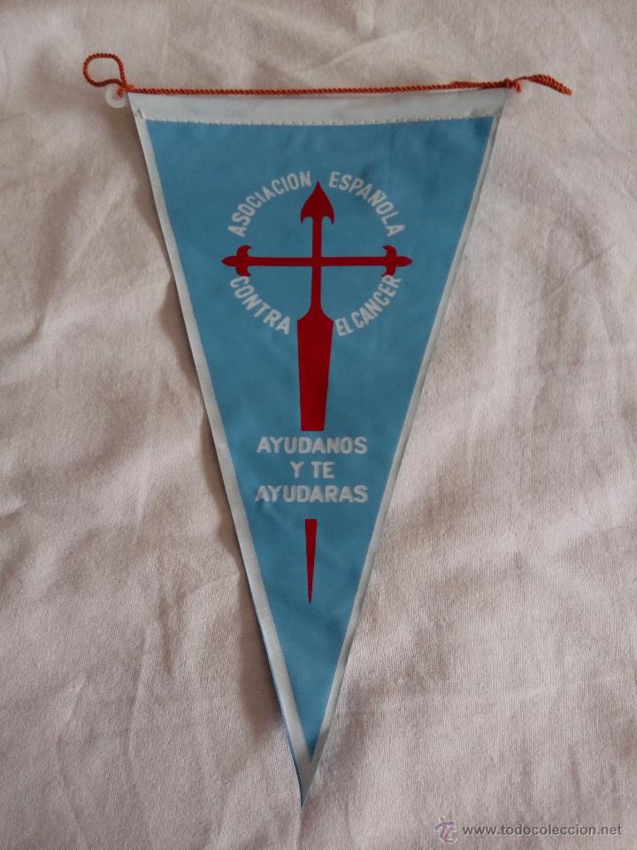 Collection pennants: BANDER&Iacute;N ASOCIACI&Oacute;N ESPA&Ntilde;OLA CONTRA EL C&Aacute;NCER (CELESTE-BLANCO-ROJO)