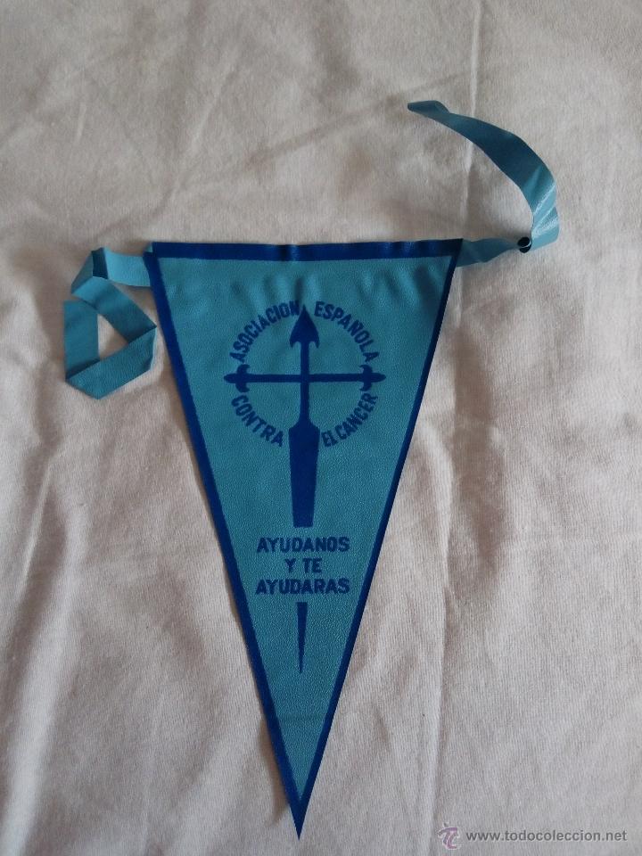 Collection pennants: BANDER&Iacute;N ASOCIACI&Oacute;N ESPA&Ntilde;OLA CONTRA EL C&Aacute;NCER (CELESTE-AZUL)