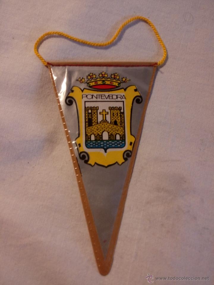 Collection pennants: BANDER&Iacute;N MINI PLASTIFICADO ESCUDO MUNICIPAL DE PONTEVEDRA