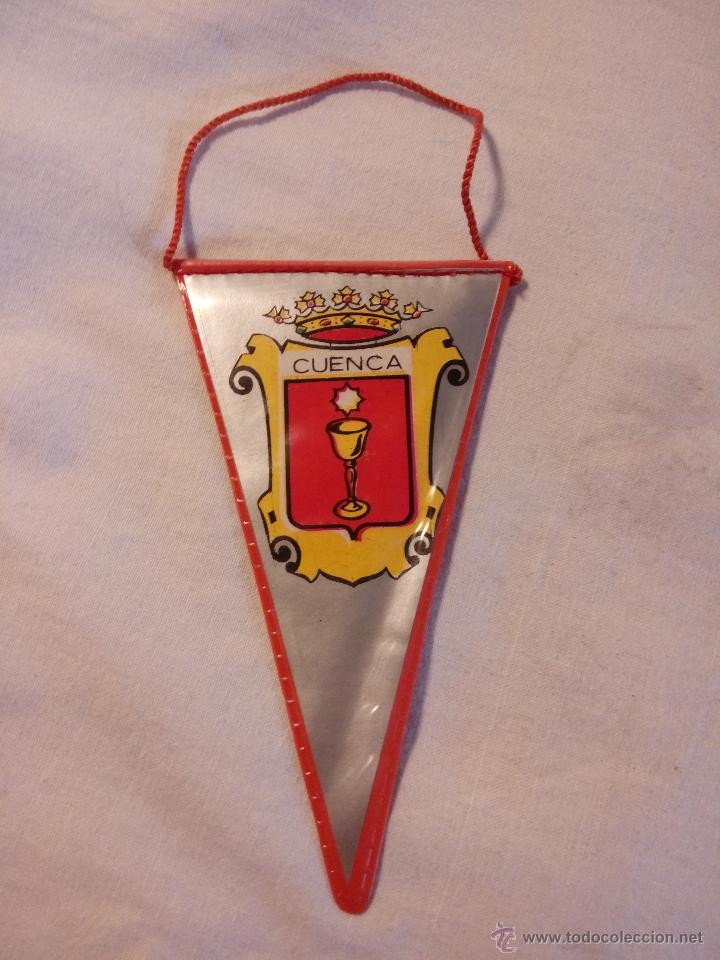 Collection pennants: BANDER&Iacute;N MINI PLASTIFICADO ESCUDO MUNICIPAL DE CUENCA