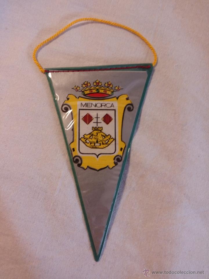 Collection pennants: BANDER&Iacute;N MINI PLASTIFICADO ESCUDO MUNICIPAL DE MENORCA