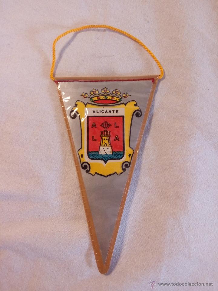 Collection pennants: BANDER&Iacute;N MINI PLASTIFICADO ESCUDO MUNICIPAL DE ALICANTE
