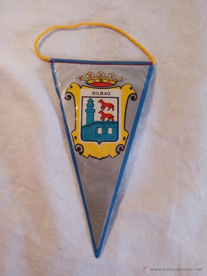 Collection pennants: BANDER&Iacute;N MINI PLASTIFICADO ESCUDO MUNICIPAL DE BILBAO