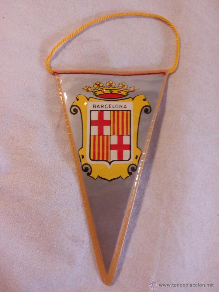 Collection pennants: BANDER&Iacute;N MINI PLASTIFICADO ESCUDO MUNICIPAL DE BARCELONA