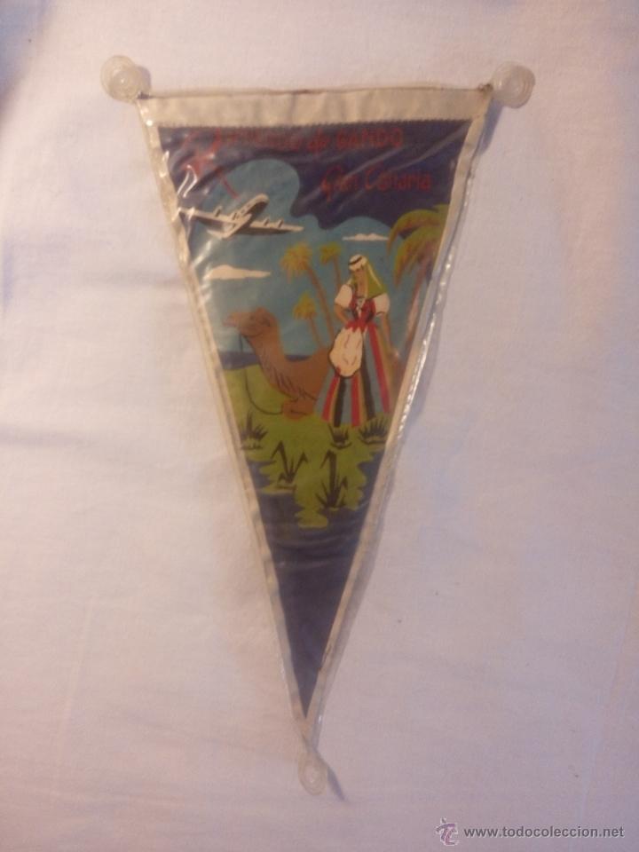 Collection pennants: BANDER&Iacute;N LONA CON FORRO PLASTIFICADO RECUERDO DE GANDO GRAN CANARIA