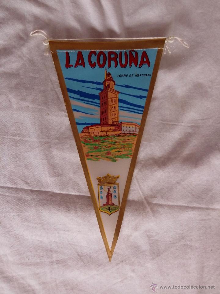 Collection pennants: BANDER&Iacute;N LONA LA CORU&Ntilde;A TORRE DE HERCULES A&Ntilde;OS 60
