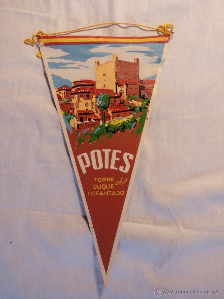 Collection pennants: BANDER&Iacute;N LONA POTES TORRE DEL DUQUE INFANTADO A&Ntilde;OS 60