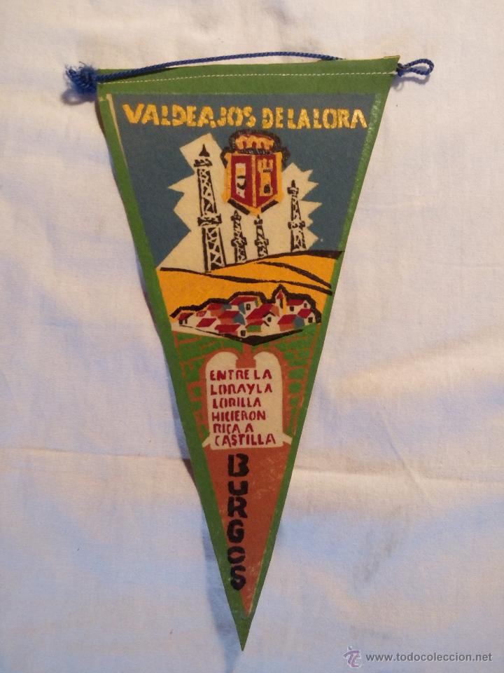 Collection pennants: BANDER&Iacute;N TELA/LONA VALDEAJOS DE LA LORA BURGOS A&Ntilde;OS 60