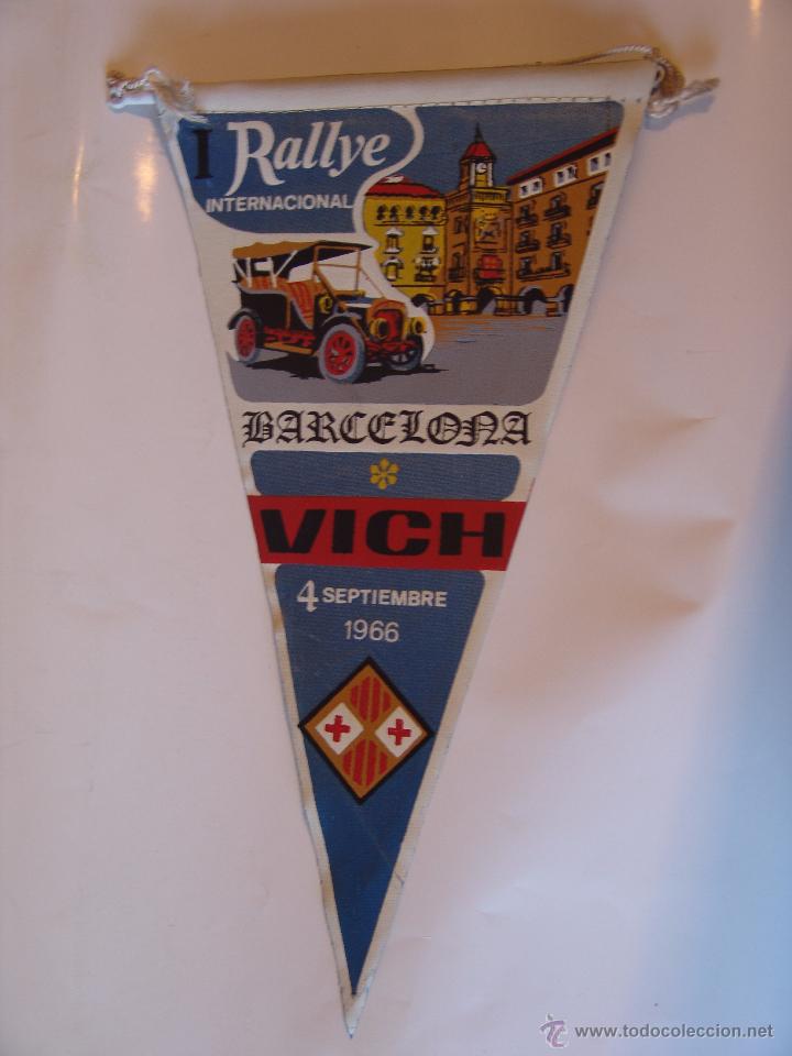Bandierine di collezione: BANDERIN I RALLYE INTERNACIONAL BARCELONA VICH 4 SETEBRE 1966