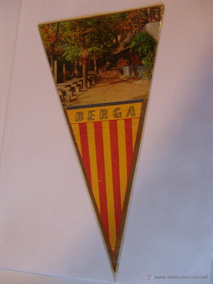 Bandierine di collezione: BANDERIN DE BERGA A&Ntilde;OS 60-70 POR DETRAS CATALU&Ntilde;A BARCELONA GERONA LERIDA TARRAGONA + FOTO