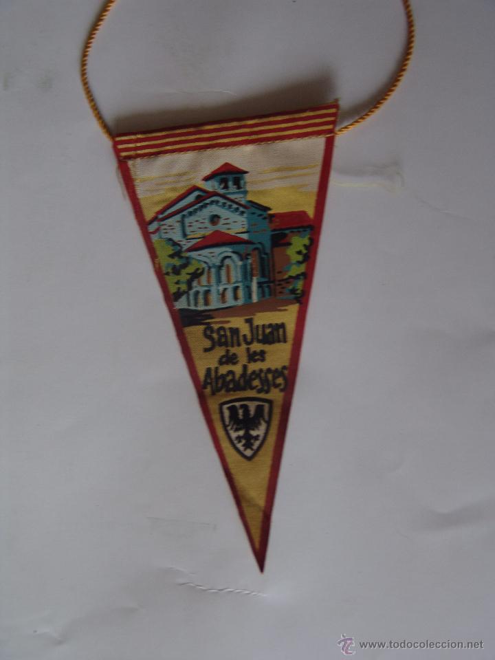 Collection pennants: BANDERIN MINI DE SAN JUAN DE LES ABADESSES A&Ntilde;OS 60- 70  11 CM