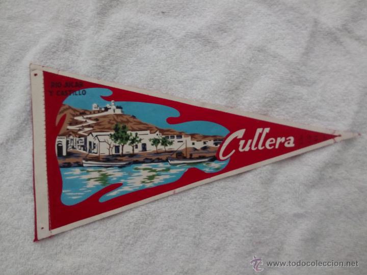 Collection pennants: BANDER&Iacute;N LONA CULLERA (RIO JUCAR Y CASTILLO) A&Ntilde;OS 60