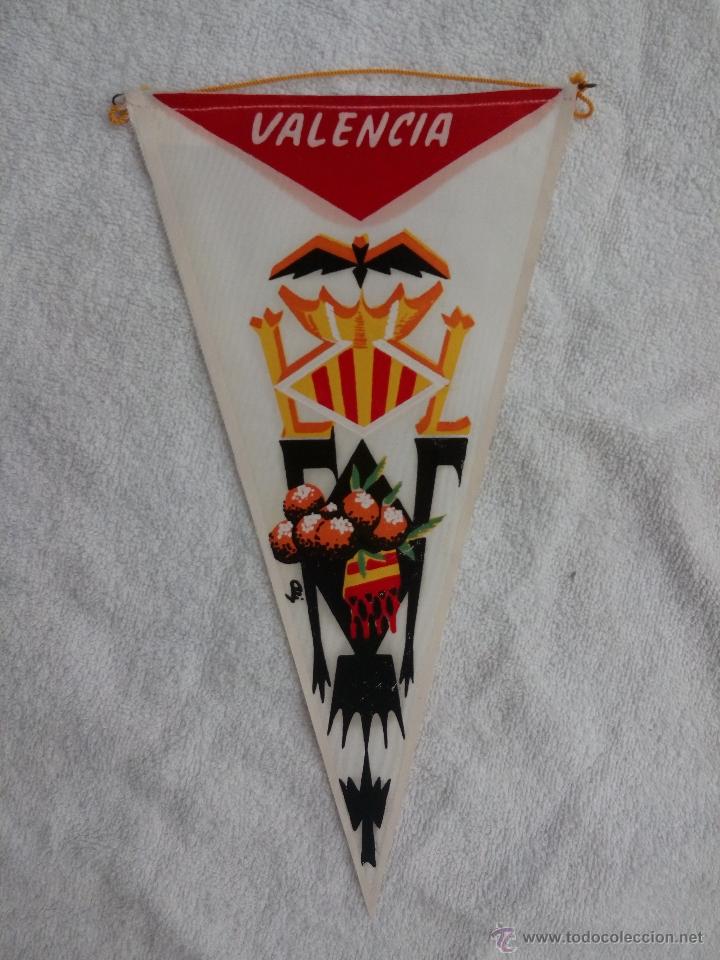 Collection pennants: BANDER&Iacute;N LONA VALENCIA (BLANCO) A&Ntilde;OS 60