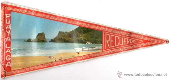 Sammlung von Wimpeln: BANDERIN PLASTIFICADO RECUERDO PLAYA LAGA. BIZKAIA. A&Ntilde;OS 70