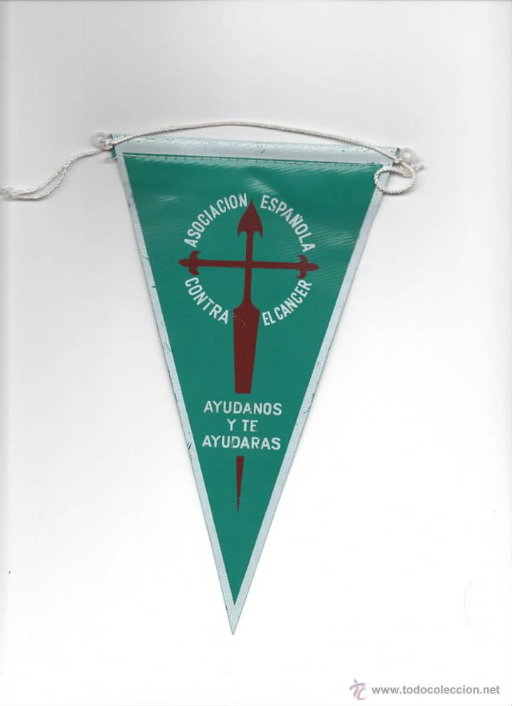 Sammlung von Wimpeln: Bander&iacute;n, Asociaci&oacute;n Espa&ntilde;ola Contra el C&aacute;ncer ( verde )