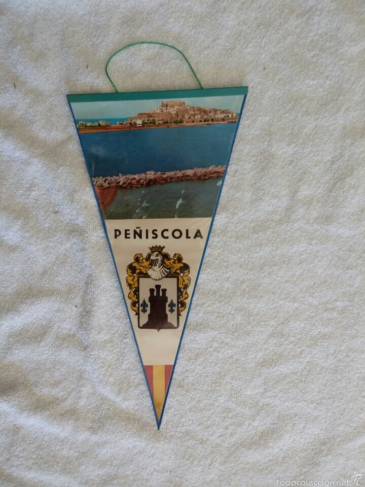 Collection pennants: BANDER&Iacute;N PLASTIFICADO PE&Ntilde;ISCOLA A&Ntilde;OS 60