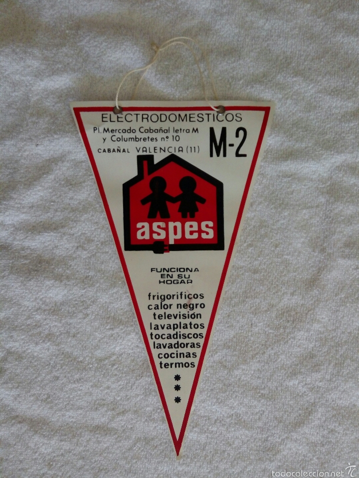 Sammlung von Wimpeln: BANDER&Iacute;N VINILO PUBLICITARIO ELECTROM&Eacute;STICOS ASPES