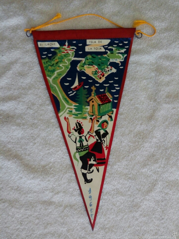 Sammlung von Wimpeln: BANDERIN LONA EL GROVE ISLA DE LA TOJA A&Ntilde;OS 60
