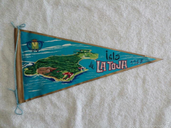 Sammlung von Wimpeln: BANDER&Iacute;N LONA ISLA DE LA TOJA A&Ntilde;OS 60