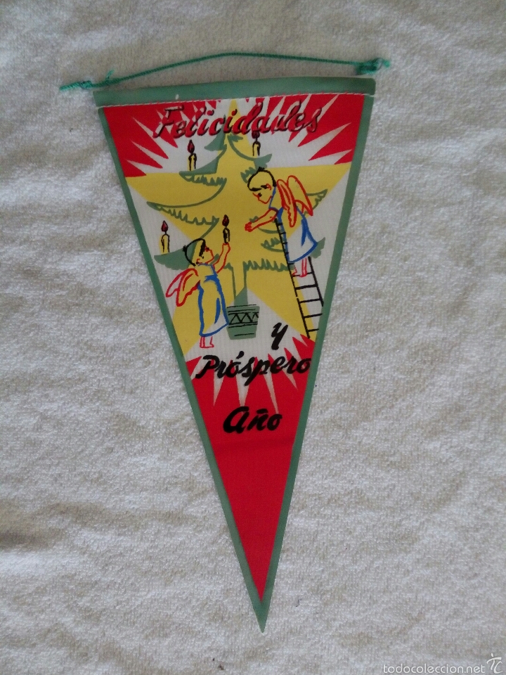 Collection pennants: BANDER&Iacute;N LONA FELICIDADES Y PR&Oacute;SPERO A&Ntilde;O II A&Ntilde;OS 60