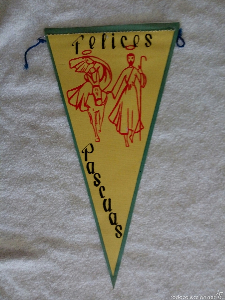 Collection pennants: BANDER&Iacute;N LONA FELICES PASCUAS A&Ntilde;OS 60
