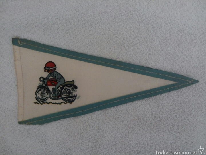 Fanions de collection: BANDER&Iacute;N LONA MOTO 2 A&Ntilde;OS 60