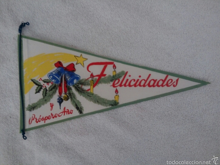 Collection pennants: BANDER&Iacute;N LONA FELICIDADES Y PR&Oacute;SPERO A&Ntilde;O A&Ntilde;OS 60