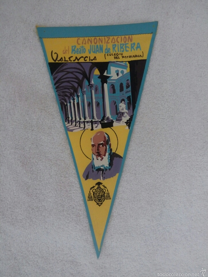 Collection pennants: BANDER&Iacute;N LONA CANONIZACI&Oacute;N DEL BEATO JUAN DE RIBERA VALENCIA A&Ntilde;OS 60