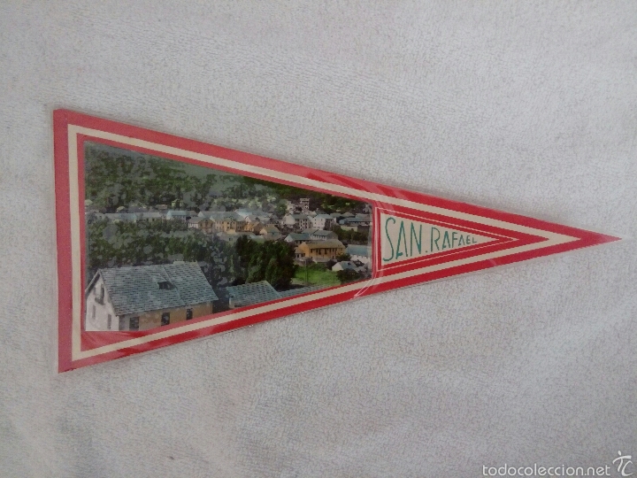 Collection pennants: BANDER&Iacute;N PLASTIFICADO SAN RAFAEL ESPA&Ntilde;A A&Ntilde;OS 60