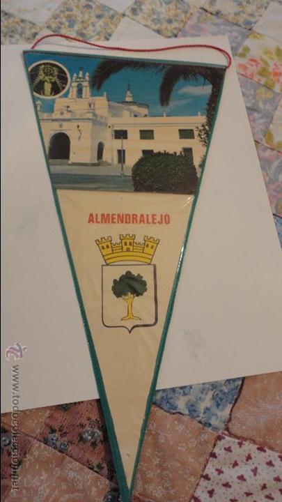 Fanions de collection: ANTIGUO BANDERIN PUBLICITARIO.ALMENDRALEJO.A&Ntilde;OS 60