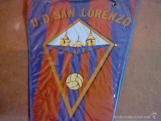 Fanions de collection: antiguo banderin futbol union deportiva San Lorenzo  28 cms